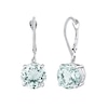 Thumbnail Image 1 of 9.0mm Aquamarine Solitaire Drop Earrings in 14K White Gold
