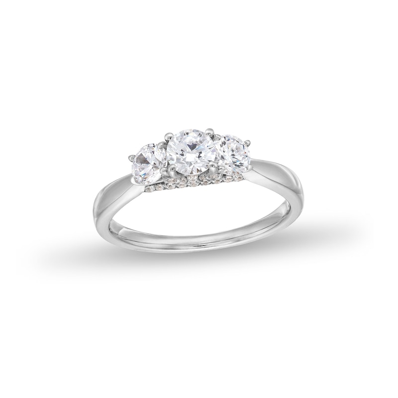 Main Image 1 of 1 CT. T.W. Diamond Past Present Future® Engagement Ring in 14K White Gold