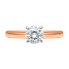 Thumbnail Image 3 of 1 CT. Certified Diamond Solitaire Engagement Ring in 14K Rose Gold (J/I2) - Size 7