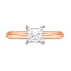 Thumbnail Image 3 of 1 CT. Certified Princess-Cut Diamond Solitaire Engagement Ring in 14K Rose Gold (J/I2) - Size 7