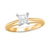 Thumbnail Image 1 of 1/4 CT. Princess-Cut Diamond Solitaire Engagement Ring in 14K Gold (J/I2) - Size 7