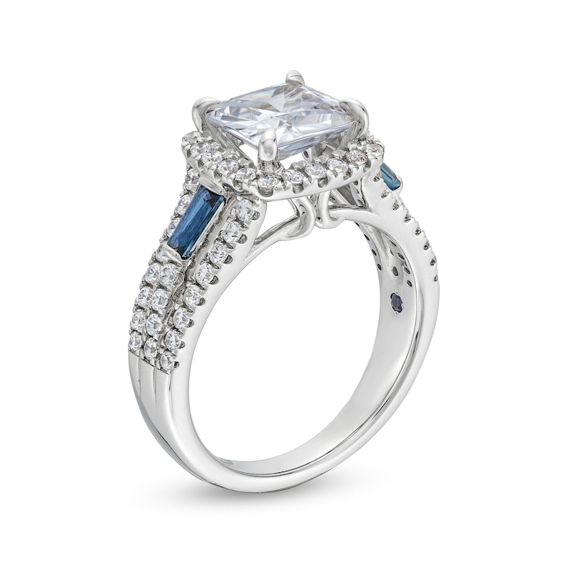 TRUE Lab-Created Diamonds by Vera Wang Love 2 CT. T.W. Cushion Framed Engagement Ring in 14K White Gold (F/VS2)