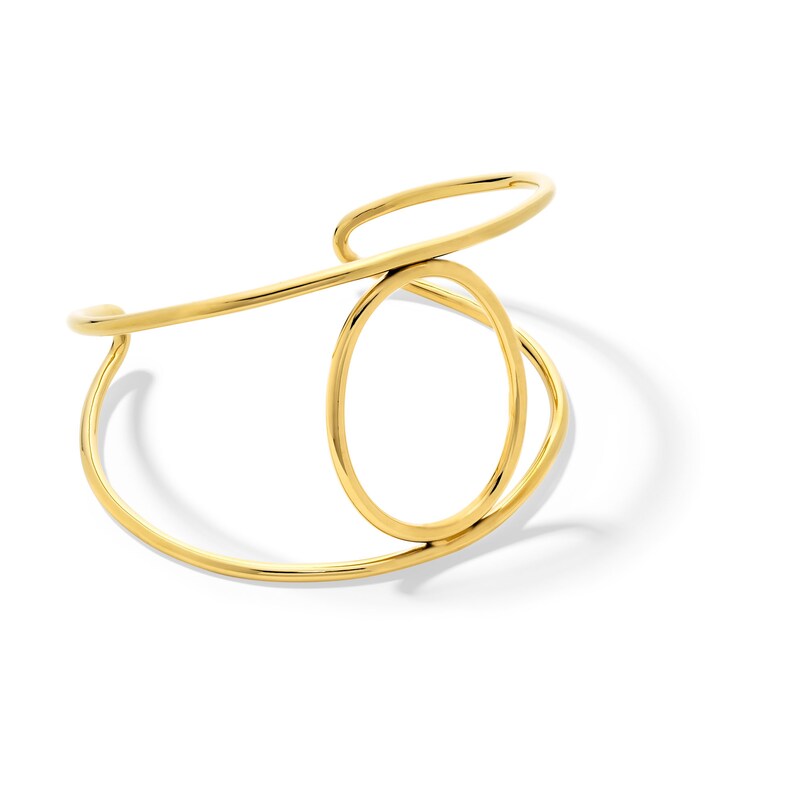 Main Image 1 of Zales x SOKO Obiti Open Cuff Bracelet in Brass with 24K Gold Plate