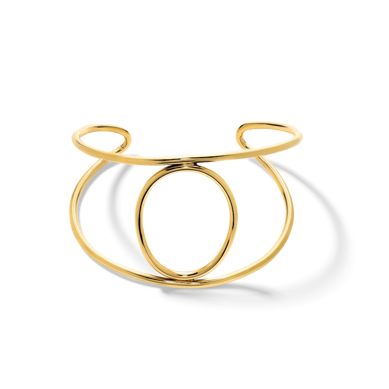 Main Image 3 of Zales x SOKO Obiti Open Cuff Bracelet in Brass with 24K Gold Plate