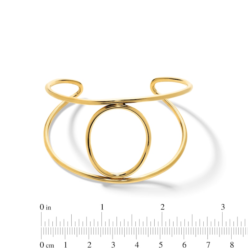Main Image 4 of Zales x SOKO Obiti Open Cuff Bracelet in Brass with 24K Gold Plate