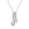 Thumbnail Image 2 of 1 CT. T.W. Diamond Double Drop Pendant in 14K White Gold - 19"