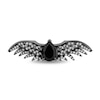 Thumbnail Image 4 of Enchanted Disney Villains Maleficent Pear-Shaped Onyx and 1/4 CT. T.W. Diamond Wings Ring in Sterling Silver - Size 7