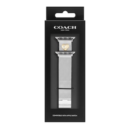 Ladies' Coach Apple Straps Heart Charm Mesh Interchangeable Replacement Band Smart Watch Attachment (Model: 14700239)