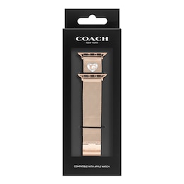 Ladies' Coach Apple Straps Rose-Tone Mesh Interchangeable Replacement Band Smart Watch Attachment (Model: 14700240)