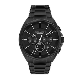Men's Coach Jackson Black IP Chronograph Watch with Black Dial (Model: 14602681)