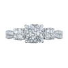 Thumbnail Image 3 of 1-1/5 CT. T.W. Cushion-Shaped Multi-Diamond Bridal Set in 10K White Gold