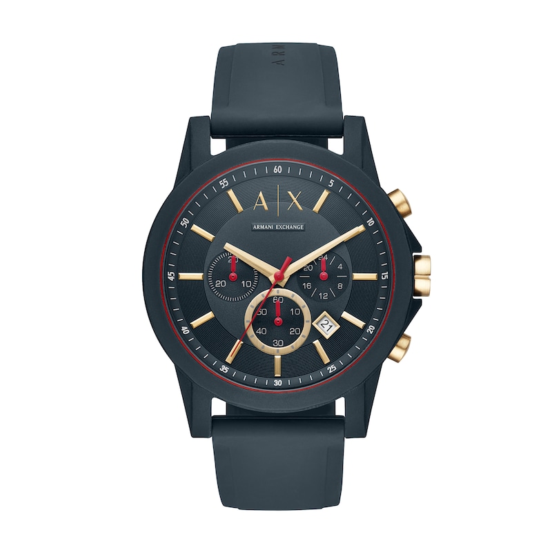 Main Image 1 of Men's Armani Exchange Chronograph Watch with Blue Dial (Model: AX1335)