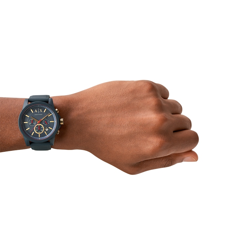 Main Image 3 of Men's Armani Exchange Chronograph Watch with Blue Dial (Model: AX1335)