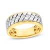 Thumbnail Image 1 of 1/2 CT. T.W. Diamond Woven Band in 10K Two-Toned Gold