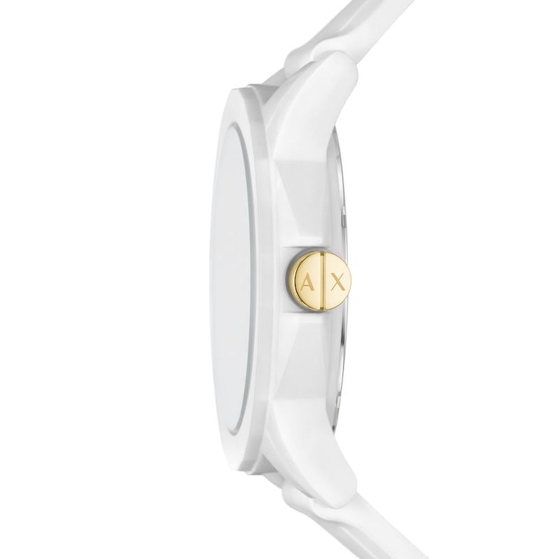 Main Image 4 of Women’s Armani Exchange Lady Banks White Watch Gift Set (Model: AX7126)