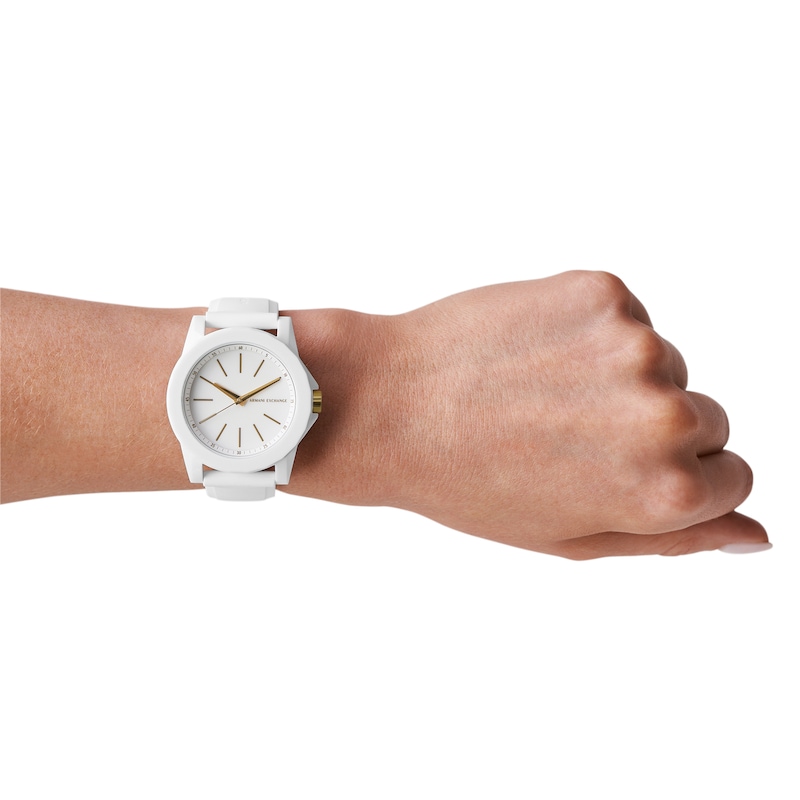 Main Image 5 of Women’s Armani Exchange Lady Banks White Watch Gift Set (Model: AX7126)