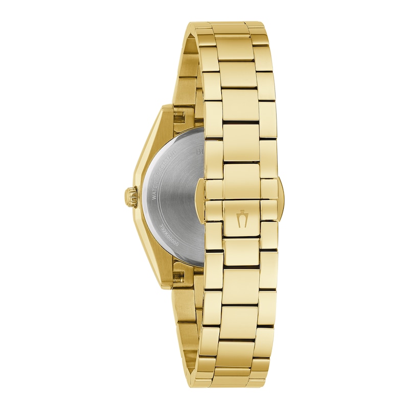 Main Image 3 of Ladies' Bulova Surveyor Mother-of-Pearl and Diamond Accent Dial Watch in Gold-Tone Stainless Steel (Model 97P172)