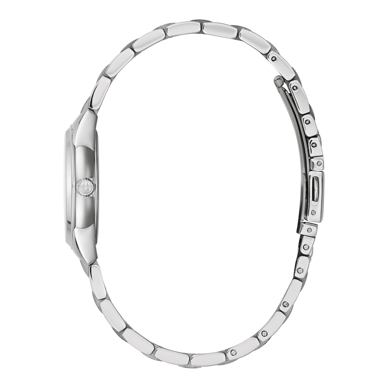 Main Image 2 of Ladies' Bulova Sutton Pink Dial and Diamond Accent Watch in Stainless Steel (Model  96P249)