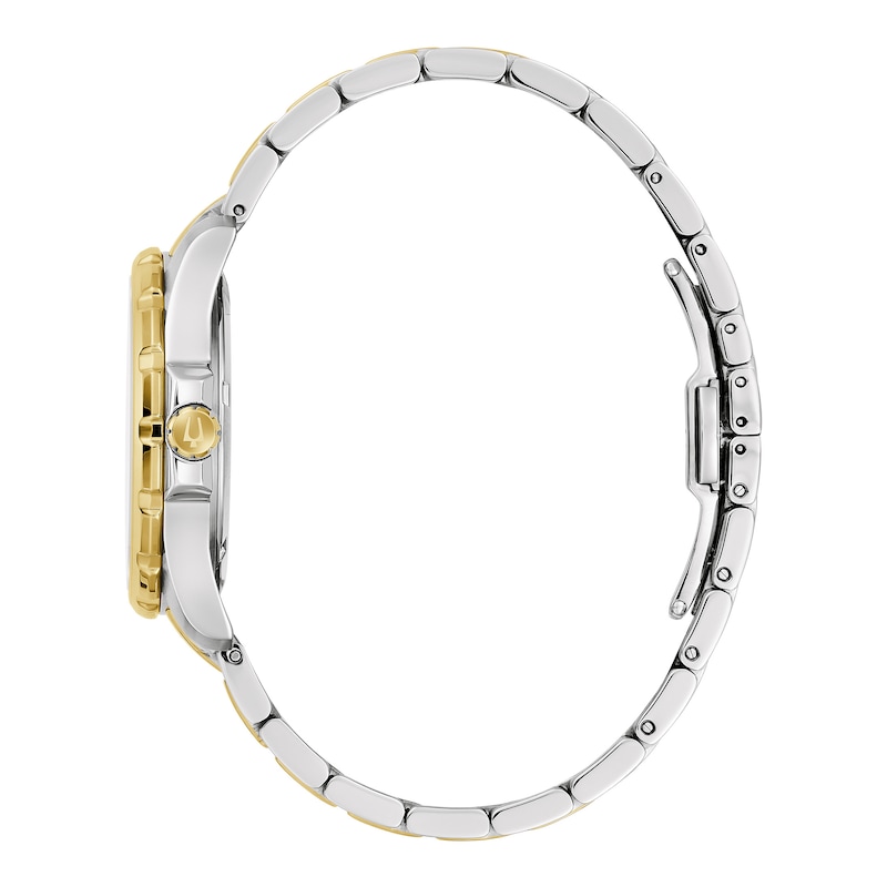 Main Image 2 of Ladies' Bulova Marine Star Mother-of-Pearl and Diamond Accent Dial Watch in Two-Tone Stainless Steel (Model 98P227)