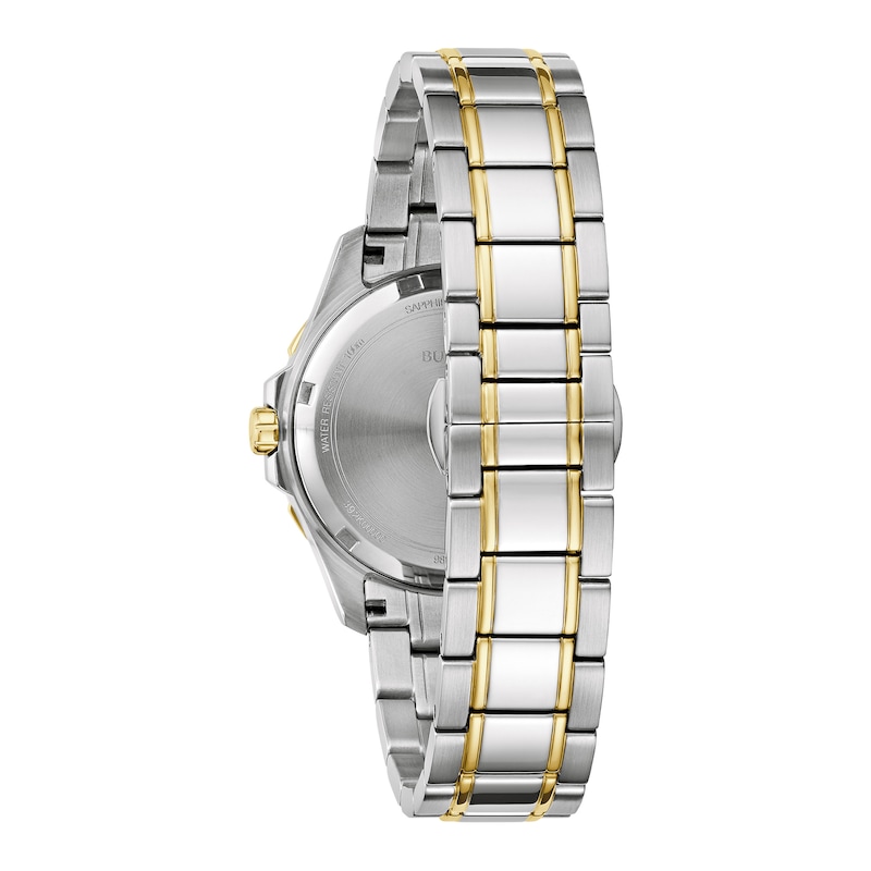 Main Image 3 of Ladies' Bulova Marine Star Mother-of-Pearl and Diamond Accent Dial Watch in Two-Tone Stainless Steel (Model 98P227)
