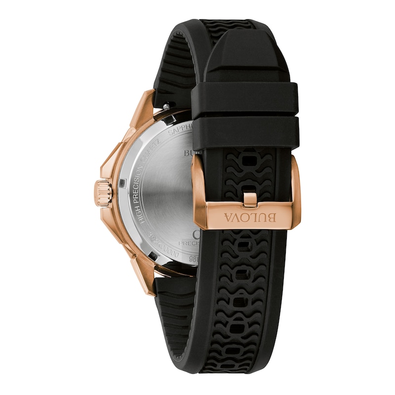 Main Image 3 of Men's Bulova Precisionist Brown Dial Watch in Rose-Tone Stainless Steel (Model 98B421)