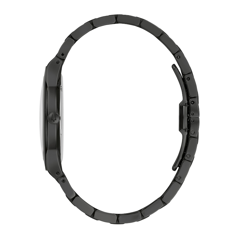 Main Image 2 of Men's Bulova Millennia Modern Black Dial Watch in Black Ion-Plated Stainless Steel (Model 98A313)