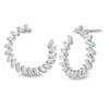 Thumbnail Image 1 of 1 CT. T.W.  Baguette-Cut Lab-Grown Diamond Open Hoop Earrings in 14K White Gold (F/SI2)