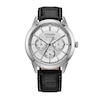 Thumbnail Image 1 of Men's Citizen Rolan Watch in Stainess Steel with Grey Leather Strap (Model: BU2110-01A)