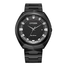 Men's Citizen Eco-Drive 365 Watch in Black Ion-Plated Stainess Steel (Model: BN1015-52E)