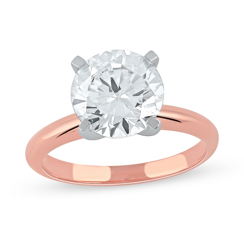 Main Image 1 of 3 CT. Certified Lab-Grown Diamond Solitaire Engagement Ring in 14K Rose Gold (F/VS2)