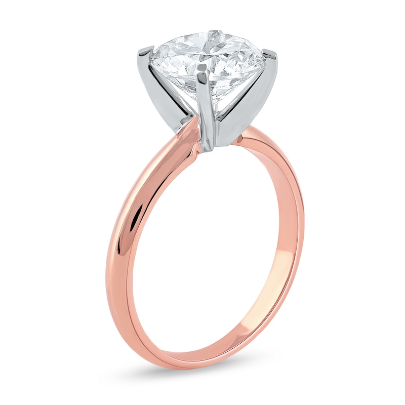 Main Image 2 of 3 CT. Certified Lab-Grown Diamond Solitaire Engagement Ring in 14K Rose Gold (F/VS2)