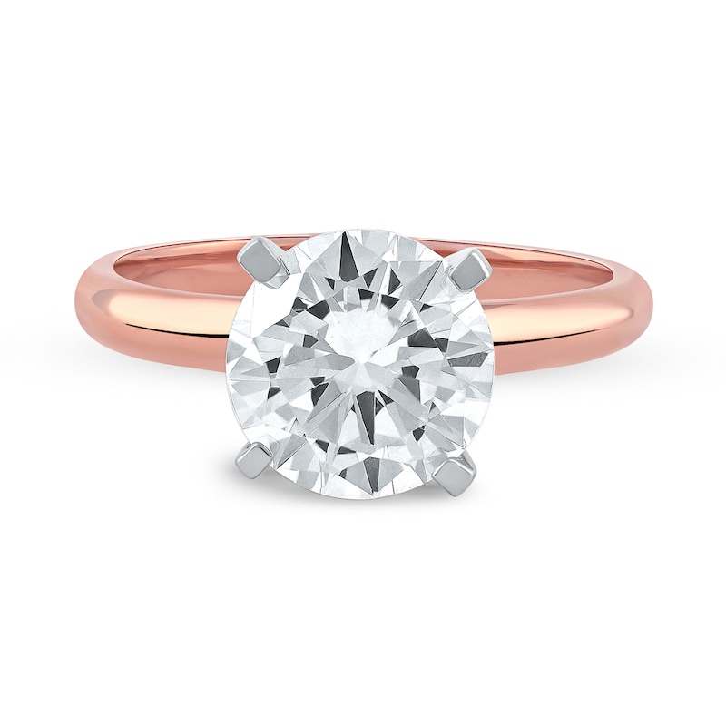 Main Image 3 of 3 CT. Certified Lab-Grown Diamond Solitaire Engagement Ring in 14K Rose Gold (F/VS2)