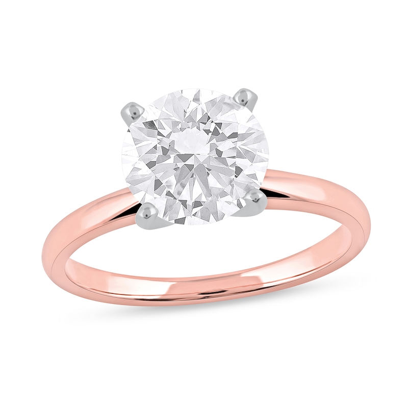 Main Image 1 of 2 CT. Certified Lab-Grown Diamond Solitaire Engagement Ring in 14K Rose Gold (F/VS2)