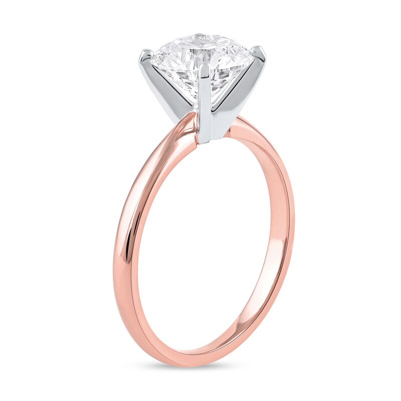 Main Image 2 of 2 CT. Certified Lab-Grown Diamond Solitaire Engagement Ring in 14K Rose Gold (F/VS2)