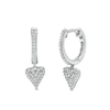 Thumbnail Image 1 of 1/6 CT. T.W. Heart-Shaped Multi-Diamond Drop Earrings in Sterling Silver