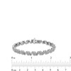 Thumbnail Image 4 of 3-1/2 CT. T.W. Multi-Diamond Swirl Ribbon Alternating Bracelet in 10K White Gold