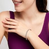 Thumbnail Image 2 of 1/4 CT. T.W. Diamond Miracle "S" Link Bangle in Sterling Silver