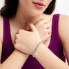 Thumbnail Image 2 of 1/4 CT. T.W. Diamond Miracle "S" Link Bracelet in Sterling Silver