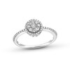Thumbnail Image 1 of 1/5 CT. T.W. Diamond Double Frame Ring in Sterling Silver