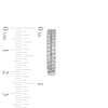 Thumbnail Image 3 of 1 CT. T.W. Diamond Double Row Hoop Earrings in 10K White Gold