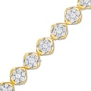 Thumbnail Image 1 of 4 CT. T.W. Multi-Diamond Flower Bracelet in 10K Gold