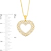 Thumbnail Image 3 of 1/2 CT. T.W. Diamond Shadow Heart Pendant in 10K Gold