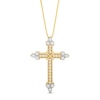 Thumbnail Image 1 of 3/8 CT. T.W. Diamond "X" Trio Pointed Cross Pendant in 10K Gold