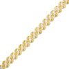 Thumbnail Image 1 of 1 CT. T.W. Diamond Sculpted Link Bracelet in 10K Gold - 7.25"