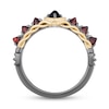 Thumbnail Image 3 of Enchanted Disney Villains Evil Queen 1/10 CT. T.W. Diamond, Onyx and Garnet Ring in Sterling Silver and 10K Gold - Size 7