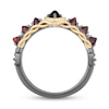 Thumbnail Image 2 of Enchanted Disney Villains Evil Queen 1/10 CT. T.W. Diamond, Onyx and Garnet Ring in Sterling Silver and 10K Gold - Size 7