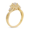 Thumbnail Image 3 of 1 CT. T.W. Princess-Cut Diamond Double Cushion Frame Twist Shank Engagement Ring in 14K Gold