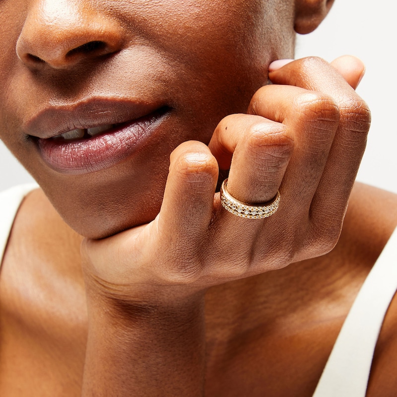 Main Image 2 of 1/2 CT. T.W. Diamond Triple Row Anniversary Band in 10K Gold