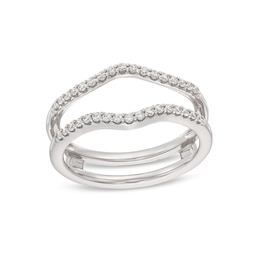 1/4 CT. T.W. Diamond Contour Solitaire Enhancer in 14K White Gold