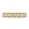 Thumbnail Image 4 of 1/2 CT. T.W. Princess-Cut and Round Diamond "X" Anniversary Band in 10K Gold